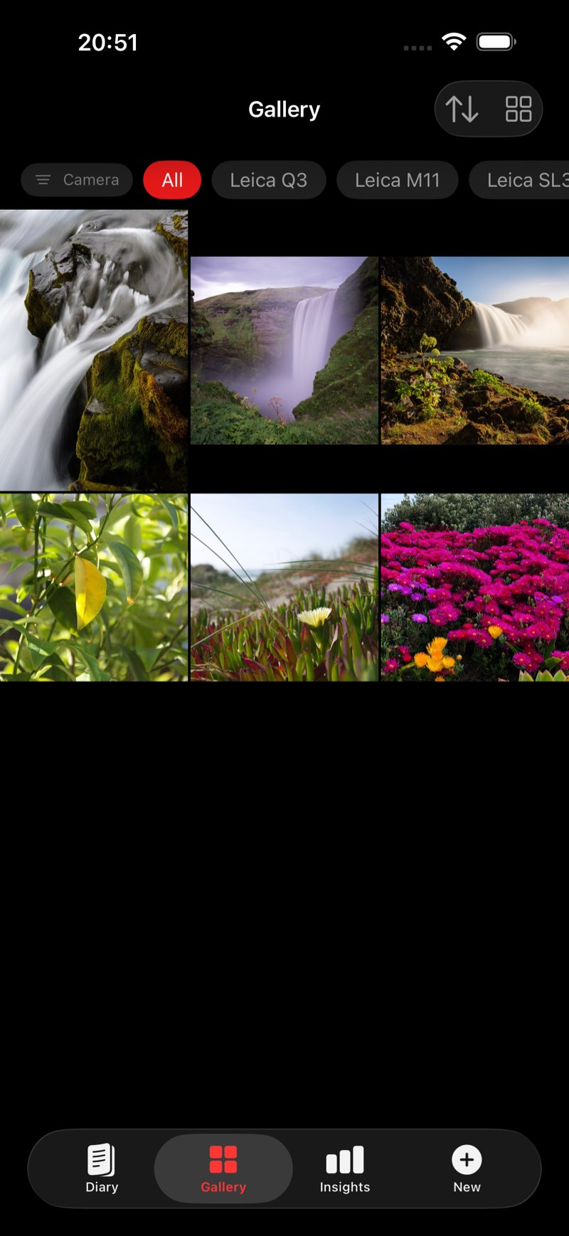 Diario di Luce Gallery — photographs filtered by camera body