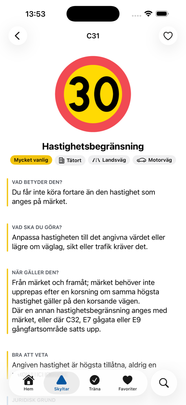 C31 Hastighetsbegränsning — skylten, vanlighet och miljö, samt vad den betyder, vad du ska göra och när den gäller